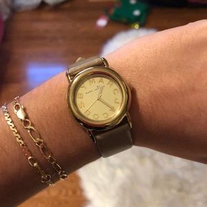 Marc Jacobs Gold Leather Watch